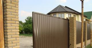 Купить откатные ворота из профнастила Новороссийск, цена от 1755 руб.
