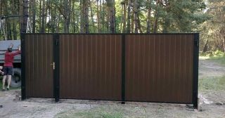 Купить распашные ворота из профнастила Новороссийск, цена от 2736 руб.